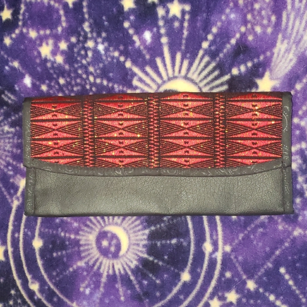 Tribal. Aztec. Metallic clutch. small handbag